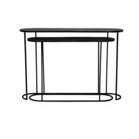 Light&living Side table S|2 max 118x28x81 cm BOCOV antiek lood-zwart - thumbnail