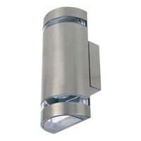 LED Tuinverlichting - Buitenlamp - Gardy 4 - Wand - RVS Mat Chroom - GU10 - Ovaal