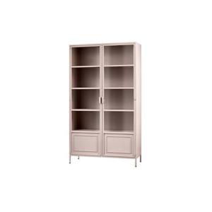 WOOOD Vitrinekast Ronja - Metaal - Soft Pink - 189x110x43