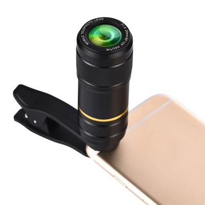 Universele HAUTIK HK-005 12 X 20mm F1.8 telelens met Clip voor iPhone Galaxy Sony Lenovo HTC Huawei Google LG Xiaomi andere Smartphones en U