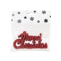 Cosy @ Home Kersthangers - 6x - rood - kunststof?- 10 cm