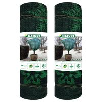 Plantenhoes jute - 2x stuks - H100 x D75 cm - groen - wintermotief - anti-vorst planten beschermhoes - thumbnail