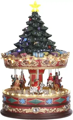 Luville General Carousel with Christmas tree on top adapter included