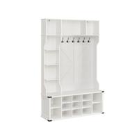 Kapstok met schoenenplank haken en verstelbare opbergvakken