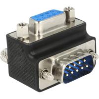 Delock Adapter Serieel [1x D-sub stekker 9-polig - 1x D-sub bus 9-polig] Zwart