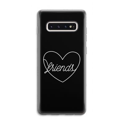 Friends heart black: Samsung Galaxy S10 4G Transparant Hoesje