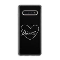 Friends heart black: Samsung Galaxy S10 4G Transparant Hoesje