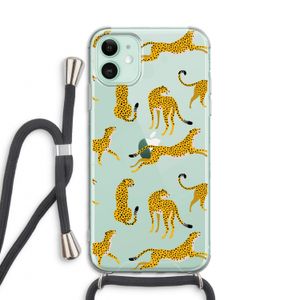 Luipaard: iPhone 11 Transparant Hoesje met koord