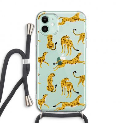 Luipaard: iPhone 11 Transparant Hoesje met koord