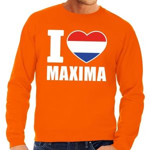 Oranje I love Maxima trui heren 2XL  -