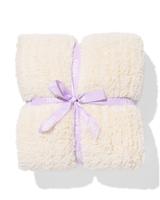 051 Plaid 130x150cm Teddy Strepen Wit (wit)