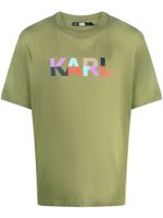 Karl Lagerfeld t-shirt en coton biologique à logo imprimé - Vert - thumbnail