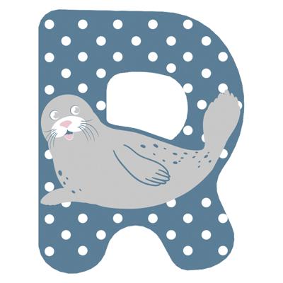 Small Foot - houten dieren kinderletter - r