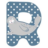 Small Foot - houten dieren kinderletter - r