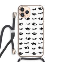Eye pattern #2: iPhone 11 Pro Max Transparant Hoesje met koord