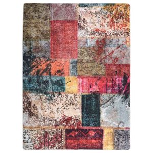 VidaXL Vloerkleed wasbaar anti-slip patchwork 120x180 cm meerkleurig