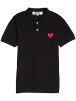 Comme Des Garçons Play polo en coton à logo appliqué - Noir - thumbnail