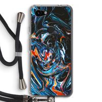 Black Unicorn: Pixel 3a Transparant Hoesje met koord
