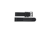 Horlogeband Hamilton H77785733 / H001.77.785.733.01 / H600777112 Leder Zwart 22mm