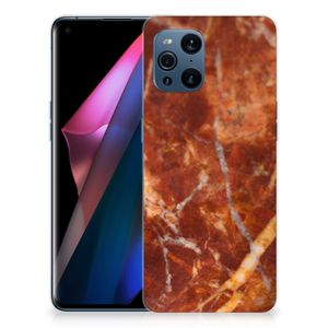 OPPO Find X3 | X3 Pro TPU Siliconen Hoesje Marmer Bruin