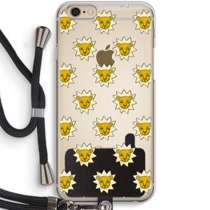 Leeuwenkoppen: iPhone 6 / 6S Transparant Hoesje met koord
