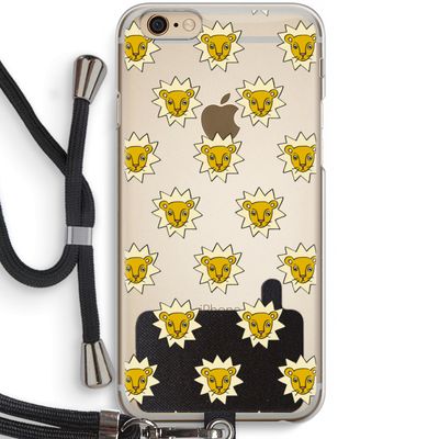 Leeuwenkoppen: iPhone 6 / 6S Transparant Hoesje met koord