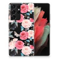 Samsung Galaxy S21 Ultra TPU Case Butterfly Roses - thumbnail