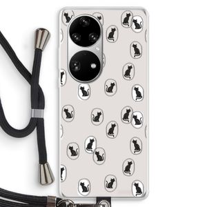 Miauw: Huawei P50 Pro Transparant Hoesje met koord