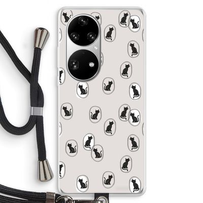 Miauw: Huawei P50 Pro Transparant Hoesje met koord