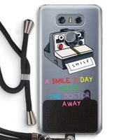 Smile: LG G6 Transparant Hoesje met koord Smile: LG G6 Transparant Hoesje met koord