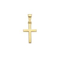14K Geelgouden Hanger in de Vorm van een Kruis - Klassiek en Betekenisvol Sieraad