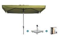 Madison Delos Luxe stokparasol 200x300 cm. - Sage green met Sevilla voet en hoes Madison Delos Luxe stokparasol 200x300 cm. - Sage green met Sevilla voet en hoes