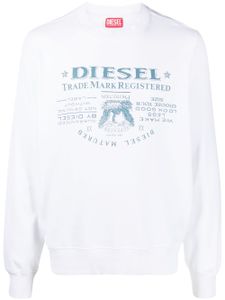 Diesel sweat en coton à logo imprimé - Blanc