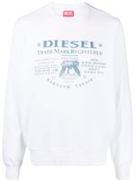 Diesel sweat en coton à logo imprimé - Blanc