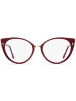 TOM FORD Eyewear lunettes de vue Blue Block à monture papillon - Rouge