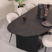 LABEL51 Organische Eettafel 'Cooper' Mangohout, 250 x 110cm, kleur Zwart