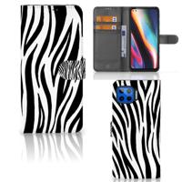 Motorola Moto G 5G Plus | Telefoonhoesje | Met pasjeshouder | Zebra