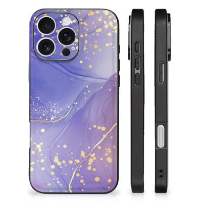 Kleurrijke Telefoonhoesje voor iPhone 16 Pro Watercolor Paars