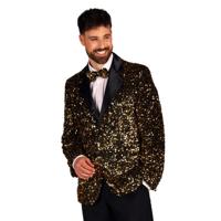 Showstar paillettenjas goud heer