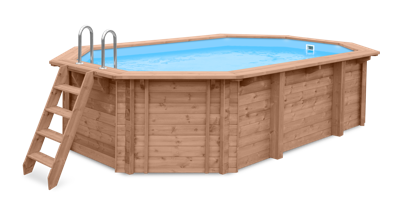 Luxe houten zwembad Daaibooi Beach 563x352x124cm