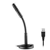 USB-condensatormicrofoon met kabel voor Computer Desktop PC Laptop Notebook kabel opname Gaming Podcasting kleur: zwart