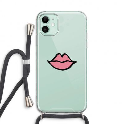 Kusje: iPhone 11 Transparant Hoesje met koord