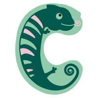 Small Foot - houten dieren kinderletter - c