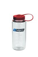 Nalgene Wide-Mouth Sustain 0,5L Drinkfles Clear/Red Cap 0,5L