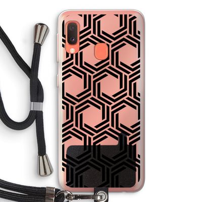 Geometrisch patroon: Samsung Galaxy A20e Transparant Hoesje met koord