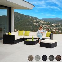 tectake -loungeset Marbella- Wicker Tuinset-grijs - 403838