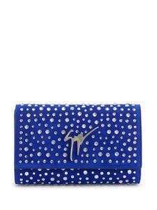 Giuseppe Zanotti pochette Cleopatra ornée de cristaux - Bleu