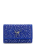 Giuseppe Zanotti pochette Cleopatra ornée de cristaux - Bleu - thumbnail