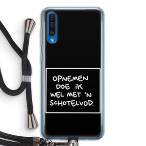 Schotelvod: Samsung Galaxy A50 Transparant Hoesje met koord