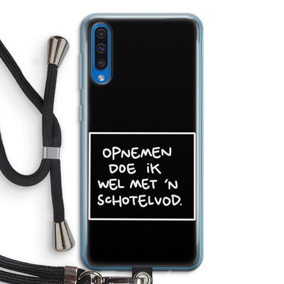 Schotelvod: Samsung Galaxy A50 Transparant Hoesje met koord